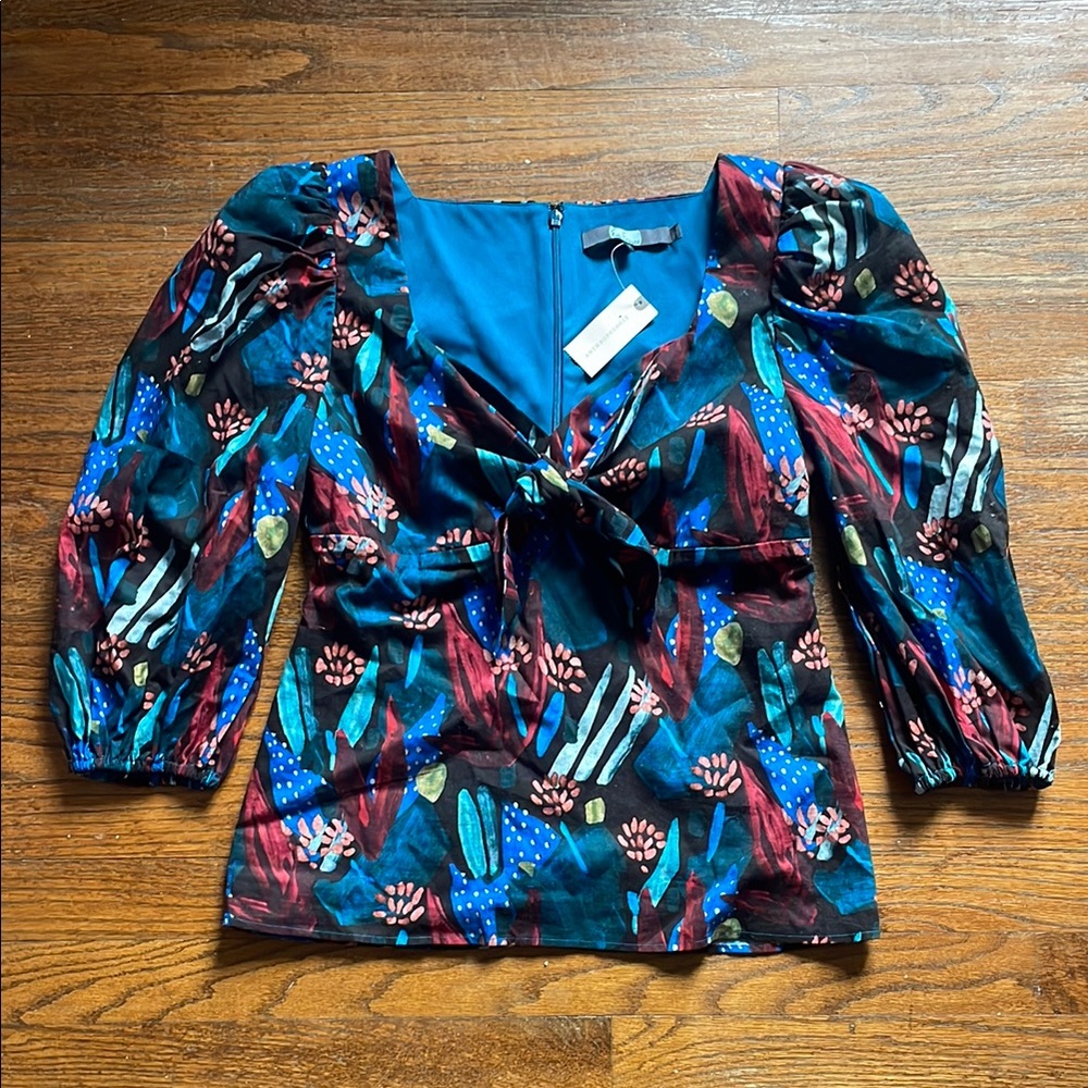 Anthropologie Eva Franco Tropical Sweetheart Blouse NWT
